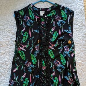 SLEEVELESS JUNGLE PRINT BLOUSE - A NEW DAY